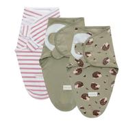 3 Pack Pack Baby 0-3 3 3-6 Mesi Baby Coperta Pucktuch Baby Swaddle Coperta in 100% cotone biologico, riccio, Large