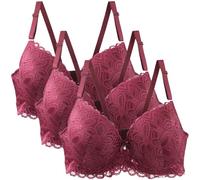 3 Pack Reggiseno Donna con Anelli Riduttore Reggiseni Base Scoperta Multiposizione Reggiseni Riduttori Reggiseni a Tracolla con Supporto Comodi Bralette Invisibile Elastico Taglie Grandi, Blu chiaro