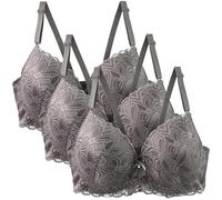3 Pack Reggiseno Donna con Anelli Riduttore Reggiseni Base Scoperta Multiposizione Reggiseni Riduttori Reggiseni a Tracolla con Supporto Comodi Bralette Invisibile Elastico Taglie Grandi, rosso, 95D