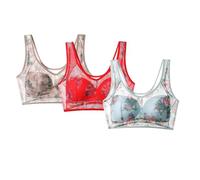 3 Pack Reggiseno Donna Senza Ferri Riduttore Reggiseni Base Scoperta Push Up Reggiseni Riduttori Reggiseni Collo A V Sexy Con Supporto Morbidi Bralette Invisibile Regolabili Taglia Grande, Blu chiaro