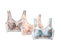 3 Pack Reggiseno Donna Senza Ferri Riduttore Reggiseni Base Scoperta Push Up Reggiseni Riduttori Reggiseni Collo A V Sexy Con Supporto Morbidi Bralette Invisibile Regolabili Taglia Grande, Cielo blu