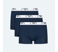 Emporio Armani Man's Bold Monogram - Confezione da 3 Boxer da Uomo, Blu, M, Armani Blue/Armani Blu/Armani Blue, M