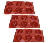 3 Pack Silicone Dome Baking Tray | Baking/Mousse/Jelly (6 semicircle 58085)