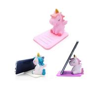 3 Pack Unicorn Phone Holder - Lovely Animal Desktop Cell Phone Stand - Adjustable Stand - Creative Cartoon Multi-Function Desk Phone Stand - Accessori
