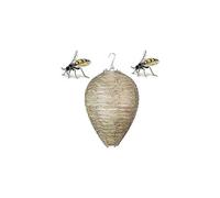 3 Pack Wasp Nest Decoys Natural Safe Hanging Eco Friendly Repellent for Wasps Hornets Yellow Jackets Non-Toxic (27.9 x 22.1)