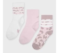 CALZE CON GRAFICA LEOPARDATA PER RAGAZZE Dual Lilac / Clear Pink / White 25-27