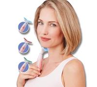 3 PAGEN® Massaggiatore viso contro le rughe - Con 7 micro LED & 3 modalità colore - 45°C Anti rughe terapia della luce per collo e viso - EMS Cura del viso - Ricaricabile con USB - Rassodante e cura