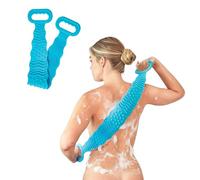 3 PAGEN® Pulitore per la schiena per bagno e doccia - Cintura esfoliante per il benessere - Applicabile su entrambi i lati per la pulizia, peeling e massaggi - per promuovere la circolazione sanguigna