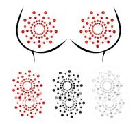 3 Paia Adesivi per Capezzoli in Cristallo Adesivi per Capezzoli Sexy Glitter Strass Gioielli per Capezzoli Adesivi per Capezzoli Tatuaggi per Petali di Natale Carnevale Adesivi per Seno da Donna