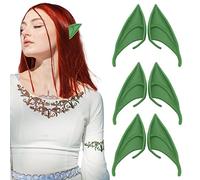 3 Paia Avantar Costume Orecchie da Elfo Cosplay Avantar Orecchie 12cm Accessori per Orecchie da Elfo Decorazioni per Feste di Halloween Accessori Costume di Carnevale -Verde