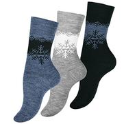 3 Paia Calze Invernali Effetto Termico per Donna, Multicolore, 39-42