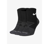 3 Paia Calzini Allenamento Nike DRI-FIT Antiscivolo Crew Ankle No Show