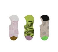 3 paia - Calzini invisibili a righe in stile giapponese a blocchi di colore, da donna, casual, comodi, semplici e delicati, Registro dei pensieri, Taglia unica