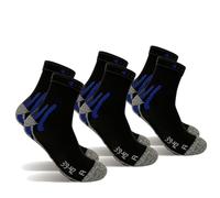 3 Paia Calzini Sportivi Uomo e Donna COOLMAX | Ideali per Running, Fitness e Attività Outdoor | Calzini Running Uomo e Dona Traspiranti con Imbottitura (IT, Numero, 35, 38, Regular, Regular, Nero)
