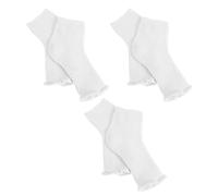 3 Paia Copripiedi UV per Lampada Unghie, Bianco, Taglia Unica | Tessuto Elastico, Punta Aperta e Profilo Piatto, Comodi per Pratica Nail Art e Saloni