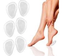 3 Paia Cuscinetti per Piedi, Gel Metatarsal Pads per Metatarsalgia, Gel Metatarsal Pads per Prevenire Vesciche Soletta Auto-adesiva Trasparente, Antiscivoloc per Tacchi alti Sollievo