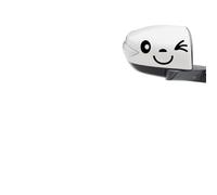 3 Paia Di Adesivi Per Il Corpo Di Espressione Carini, Personalità Creativa, Interessanti Adesivi A Specchio Di Retrovisore Sorridente, Impermeabili E Decorazioni Auto.