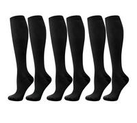 3 paia di calze a compressione, calze a compressione, 15-25 Mmhg, calze da viaggio, calze a compressione, per uomo, corsa, sport, volo, viaggi