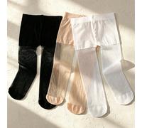 3 paia di calze da danza per ragazze/bambini, di colore unito, casual e versatili, in materiale fine e delicato sulla pelle, morbide e durevoli, classiche e alla moda, traspiranti e confortevoli, sott