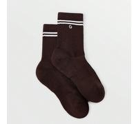 3 paia di calze in cotone vintage a righe, morbide e ventilate con logo jacquard, adatte per l'allenamento, uso quotidiano e per l'autunno/inverno Tagli UnicaTessuto