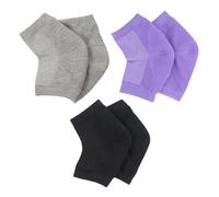 3 Paia Di Calzini A Colore Solido, Calzini Idratanti Al Tallone, Calzini Anti-Slittamento Del Tallone, Calzini Comodi E Traspiranti, Universali Per Uomini E Donne, Calzini Per La Cura Del Piede.