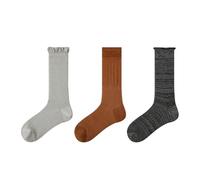 3 paia di calzini da donna in stile giapponese, a rete, traspiranti, con motivo a pois scavati, R8988 Sogno lungo, Taglia unica