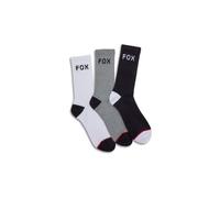 FOX Crew 3-Pack Calzini, nero-grigio-bianco, taglia 43 44 45 46 47 per maschi