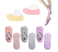 3 paia di calzini yoga antiscivolo, 2 paia di no-show, calzini pilates da donna, da danza alla moda, con cinghie incrociate, presa forte, adatti per balletto