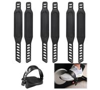 3 Paia di Cinghie in Gomma Per Pedali, Cinghia Universale per Pedali Regolabile in Lunghezza, Cinghia per Pedali per Cyclette, Cinghia Lunga per Pedali per Biciclette Stazionarie, per Casa O Palestra