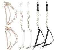 3 paia di cinturini per scarpe con tacco alto - cinturini di ricambio rimovibili per caviglia, PU + silicone, impediscono lo scivolamento, 11,9 cm, misura universale per la maggior parte dei tacchi