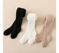 3 paia di collant tinta unita per ragazze, versatili e abbinabili, stile retrò scolastico per autunno/inverno, adatti per l'uso quotidiano e per abbinare alla divisa scolastica 8-12Y,0-6M,6-12M,1-2Y,2