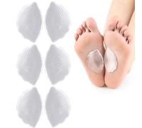 3 paia di cuscinetti adesivi in gel per supporto dell'arco plantare, per alleviare la fascite plantare, cuscinetti antiscivolo per piedi piatti e archi alti, gambe X/O, migliorano l'allineamento
