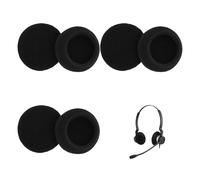 3 paia di cuscinetti auricolari in schiuma per Logitech H330, H340, H110, H111, cuscinetti ovali in schiuma con rivestimento protettivo, cuscinetti auricolari traspiranti (nero)