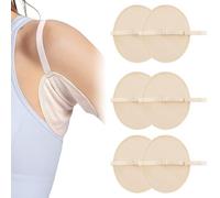 3 paia di cuscinetti per il sudore ascellare da donna, cuscinetti per il sudore sotto le braccia, riutilizzabili, per uomini e donne, comodi e traspiranti (colore nudo)