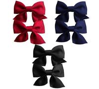 3 Paia Di Fermagli Per Capelli Con Fiocco Per Bambini, Graziosi Accessori Per Capelli Per Ragazze, Fermagli Per Capelli Alla Moda, Clip Laterali Antiscivolo, Copricapo Con Fiocco Per Bambini