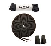 3 paia di lacci estremamente resistenti agli strappi, 5 mm, rotondi, ideali per scarpe da trekking, scarpe da lavoro e forti sollecitazioni, con fissatore per lacci (140 cm, nero)