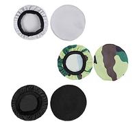 3 paia di manicotti per cuffie, traspiranti, lavabili, elastici, adatti per cuffie da 9-10,5 cm, riutilizzabili (nero, bianco, mimetico)