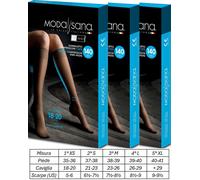 3 Paia di Modasana Gambaletti 140 DEN colore NERO Calze a compressione graduata