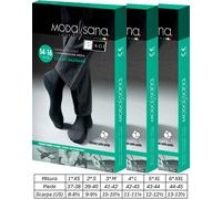 3 Paia di Modasana Gambaletti Cotone uomo BLU Calze a compressione graduata 14/1