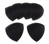 3 paia di morbidi cuscinetti triangolari per reggiseno sportivo bikini bianco, Nero , Etichettalia unica