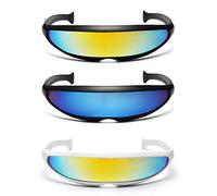 3 Paia Di Occhiali Spaziali Futuristici, Occhiali Alieni, Occhiali Divertenti, Occhiali Da Sole Futuristici, Occhiali Da Sole Fantastici, Occhiali Da Festa, Set Di Puntelli Per Costumi Da Festa