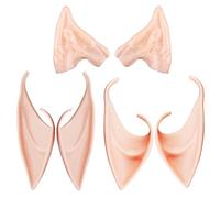 3 paia di orecchie da elfo folletto per cosplay, folletto folletto vampiro orecchie in lattice per costume di Halloween, feste anime, feste in maschera, travestimenti, giochi di ruolo, accessori per