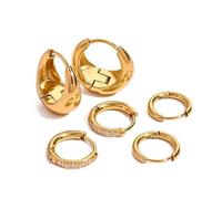 3 paia di orecchini per donne e ragazze, orecchini a cerchio classici con strass a goccia, orecchini non ripetitivi, adatti per feste di vita quotidiana, orecchini di compleanno o regalo di Natale