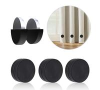 3 paia di pesi per tenda da doccia antiruggine, con magneti avvolti in silicone, Calamite Tende, Rotondo Magnetico Tenda Pesi, adatti per tende da doccia, tovaglie e tende (nero)