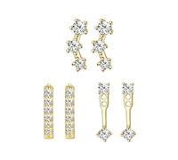 3 paia di piccoli orecchini a cerchio, ipoallergenici, orecchini a cerchio, da donna, cartilagine, impilabili, per più piercing, gioielli alla moda