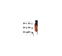 3 paia di piercing per labbro, piercing per labbro, naso, trago, in acciaio inox 316, con filettatura interna, per labbro, naso, trago, elica, 2/3/4 mm, argento, oro, nero, donne e uomini, 6mm, 7mm