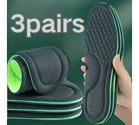 3 paia di solette assorbenti, anti-odore e traspiranti, unisex. Solette ammortizzanti morbide per scarpe in pelle, scarpe sportive, solette antiscivolo e massaggianti Cotone