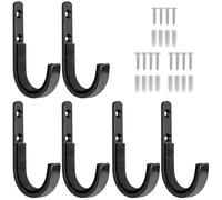 3 paia di supporti da parete in acciaio al carbonio per fucili e archi, ganci antiscivolo, facile installazione per esposizione armi da fuoco