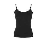 3 Paia di Top Canotta Donna a Spalla Stretta in Cotone Elasticizzato Modello GD006. Nero Taglia 4