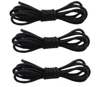 3 Paia Lacci per Scarpe Rotondi Cerati 2,5 Mm di Sottili, 80 Cm di Lunghezza, Lacci per Scarpe per Tutte Le Scarpe Formali E Eleganti, Nero Fashion in Practical